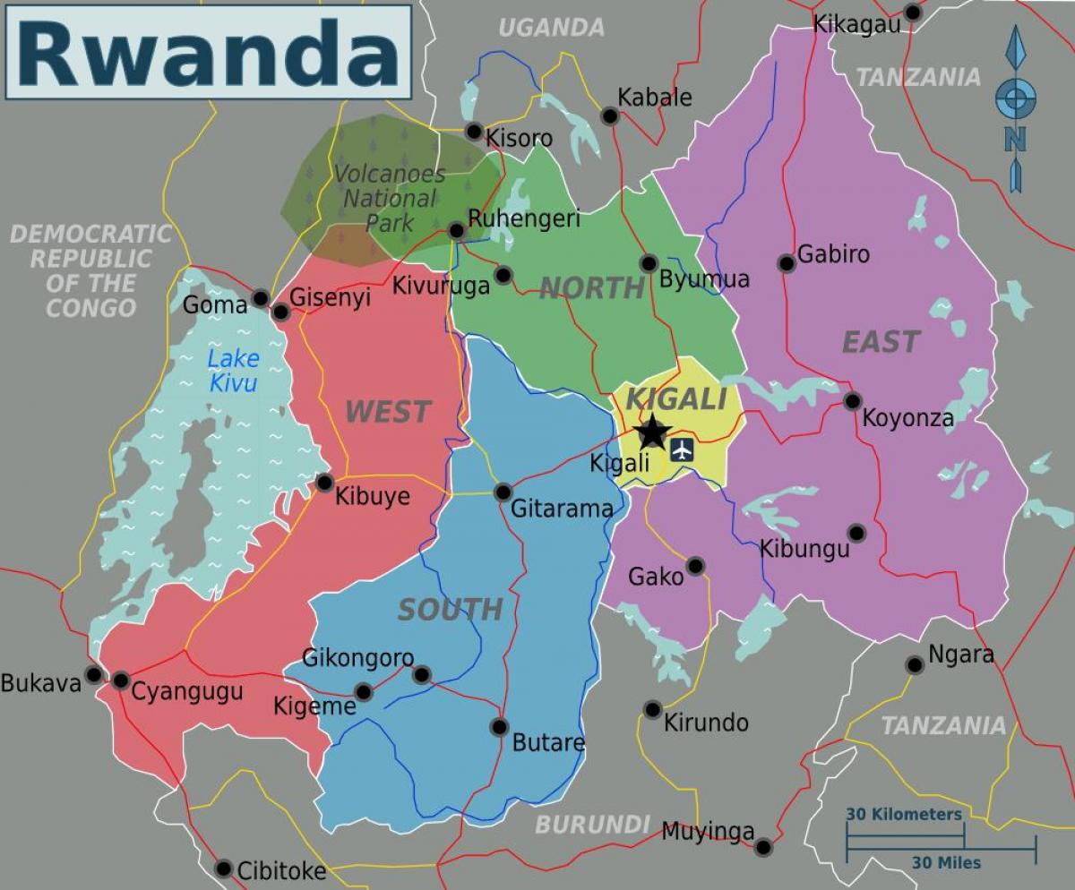 מפה של קיגאלי, רואנדה