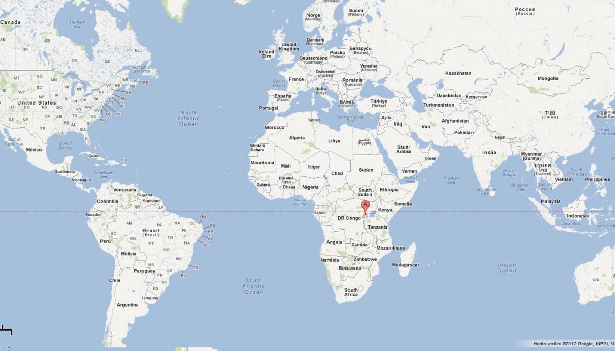 מפה של רואנדה בעולם