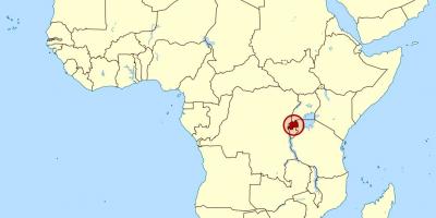 מפה של רואנדה אפריקה