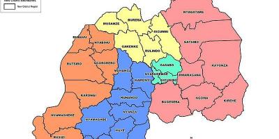 מפה של רואנדה המגזרים