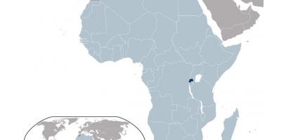 רואנדה מיקום על מפת העולם